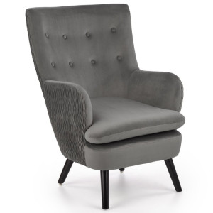 Fotel wypoczynkowy RAVEL Halmar Popielaty/Dąb naturalny