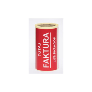 Etykieta z nadrukiem TUTAJ FAKTURA 100szt