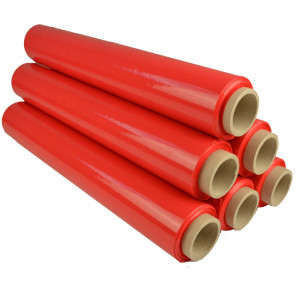 Folia stretch 1.5kg 23my czerwona