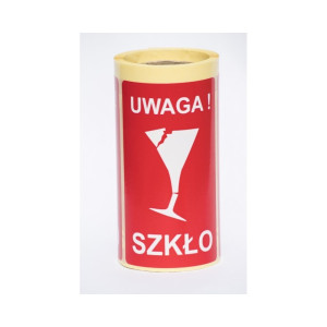 Etykieta UWAGA SZKŁO 5x10cm 100szt
