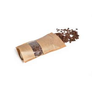 Doypack Eco Kraft z okienkiem 1000ml