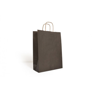 Torba papierowa czarna 240x100x320mm 90g