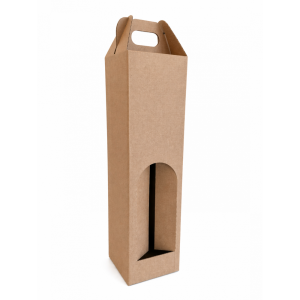 Karton fasonowy 90x90x340mm z okienkiem na 1 wino