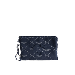 Zadig &amp; Voltaire Pochette Angel Denim Monogram