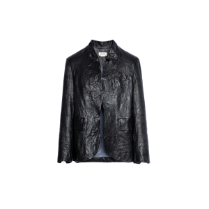 Zadig &amp; Voltaire Blazer Verys Cuir Froissé