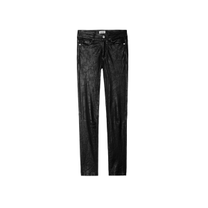 Zadig &amp; Voltaire Pantalon Phlame Cuir Froissé