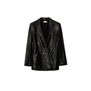 Zadig &amp; Voltaire Veste Visko Cuir Froissé