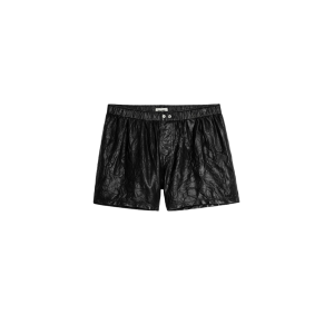 Zadig &amp; Voltaire Short Pax Cuir Froissé
