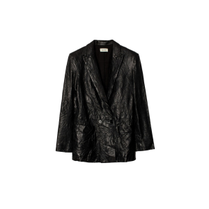 Zadig &amp; Voltaire Veste Visko Cuir Froissé