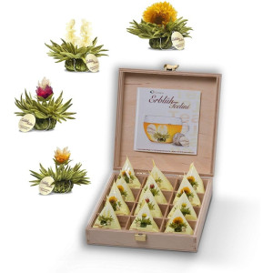 Creano Caixa de Madeira Tealini - 12 Flores de Chá
