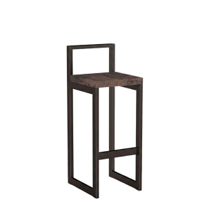 Metalowy Hoker loft z oparciem - Beton rdzawy - YRKE