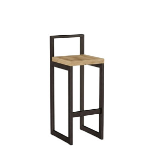 Metalowy Hoker loft z oparciem - Evoke - YRKE