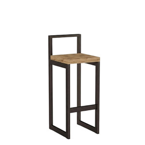 Metalowy Hoker loft z oparciem - Wotan - YRKE