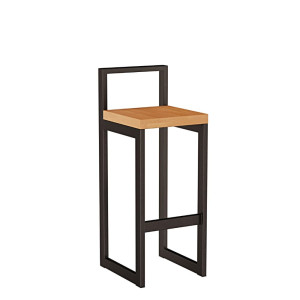 Metalowy Hoker loft z oparciem - Olcha - YRKE