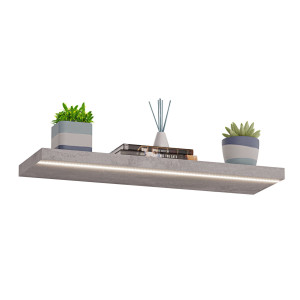 Półka wisząca LED - Beton - YRKE