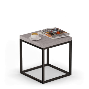 Stolik nocny metalowy - Beton - YRKE