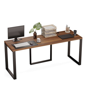 Biurko podwójne Iron Duo Loft - Orzech - YRKE