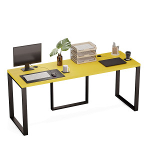 Biurko podwójne Iron Duo Loft - Żółty - YRKE