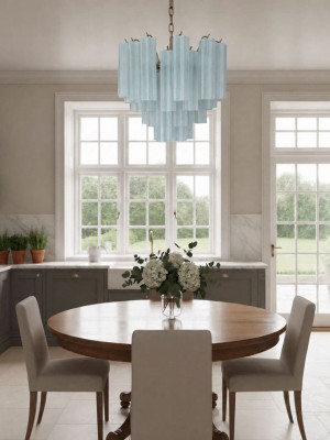 Murano lysekrone - 36 rï¿½r - Opal Blank krom
