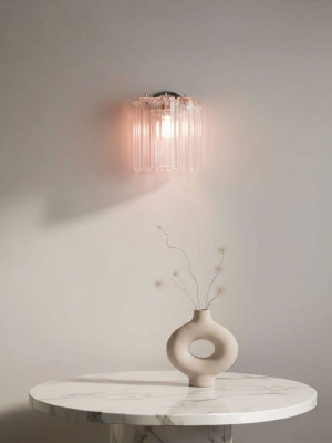 Murano - Vegglampe - 5 rï¿½r - Rosa Krom patinert