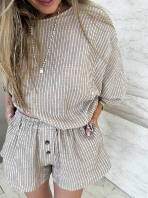 Spodenki Lima Stripes Beige ONESIZE