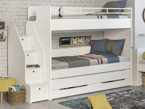Παιδική κουκέτα WHITE STUDIO 2 (0.90Χ2.00)