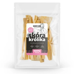 Uniszki Suszona Skóra Królika dla psa 100g