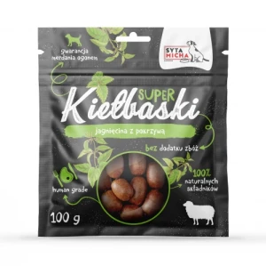 Syta Micha Kiełbaski dla psa z jagnięciną i pokrzywą 100g