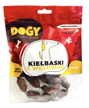 Dogy Kiełbaski z Wołowiny dla psa 100g