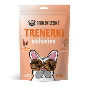 Paka Zwierzaka Trenerki Mięsne dla Psa z Wołowiną 120g