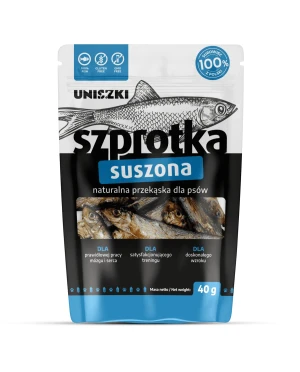 Uniszki Szprotka Suszona 40g dla psa