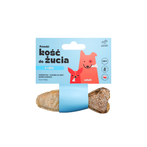 Azanki Kość do żucia dla psa ADULT z krewetką i czarnymi oliwkami w skórze dorsza 12cm