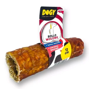 Dogy Przekąska Rollo Wołowe ze Żwaczem oraz burakiem dla psa 12 cm