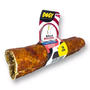 Dogy Przekąska Rollo Wołowe ze Żwaczem oraz burakiem dla psa 15 cm