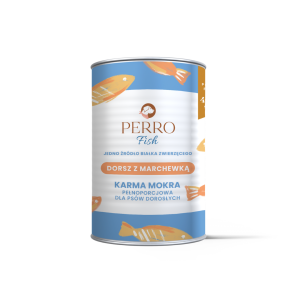 Perro Karma Mokra Dorsz z Marchewką Monobiałkowa Formuła dla Psa 410g