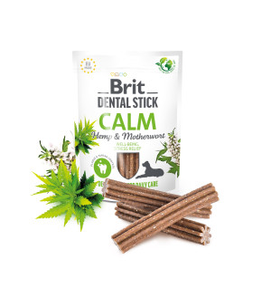 Brit CALM Przysmak Dental Snack dla Psa Konopie z Rumiankiem 251G ( 7 szt. ) na Stres