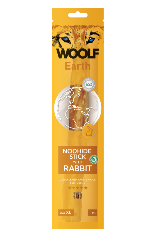 WOOLF Gryzak Przysmak Earth Noohide XL Stick Rabbit Królik 85g