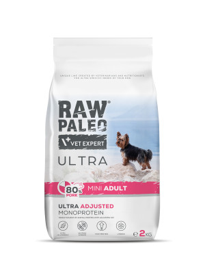 RAW PALEO ULTRA PORK MINI ADULT - sucha karma z wieprzowiną dla psów dorosłych ras małych 2kg