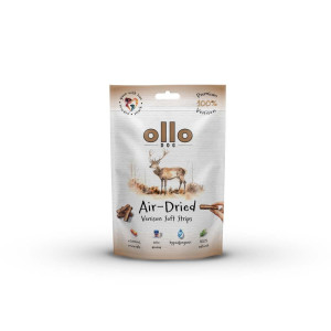 Ollo AIR-DRIED VENISON STRIPS Paski Mięsne z Jelenia dla psa 80g
