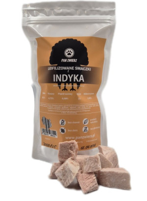 Pan Zwierz Liofilizowane Smaczki z Indyka 100% Mięso dla Psa Kota 70g