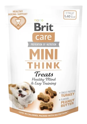 Brit Care Mini Treats Think Smaczki Mini Soft dla psa Indyk Masło Orzechowe 50g