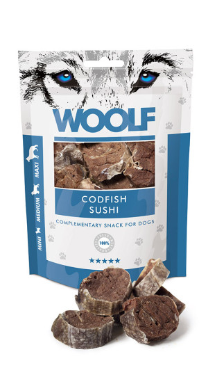 WOOLF CODFISH SUSHI Przysmaki Rybne z Dorsza dla psa 100g
