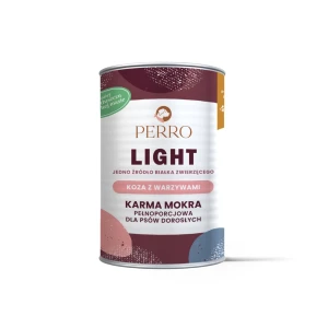 Perro Karma Mokra Light Koza z Warzywami Monobiałkowa Formuła dla Psów Dorosłych 400g