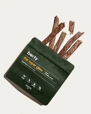 Berty the super glow - przysmaki dla psa wołowina pestki dyni 100g