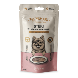 MeatStuff Przysmaki "Z Pańskiego Stołu" Steki z Ligawy Wołowej dla psa 40 g