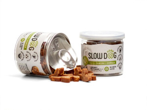 Slow Dog Trenerki Smaczki Serca Kaczka i Dorsz dla Psa 70g