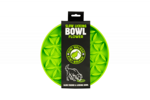 Kiwi Walker Slow Licking Bowl Flower Maxi – miska spowalniająca jedzenie i lizanie dla psa i kota zielona