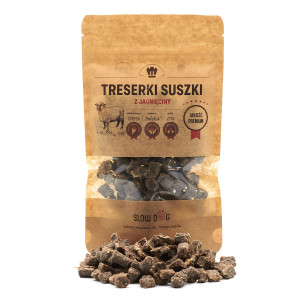 Slow Dog Trenerki Smaczki Suszki 100% Jagnięciny dla Psa 100g