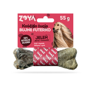 Zoya Kość do żucia BUJNA FUTERKO dla psa na piękną sierść 13 cm