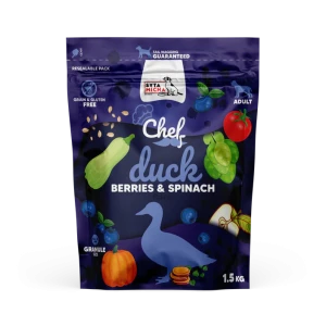 Syta Micha Sucha karma dla psa Kaczka, jagody i szpinak 1.5kg